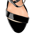 Patent Leather Platform Cross-tied Stiletto Sandals - Omiley®