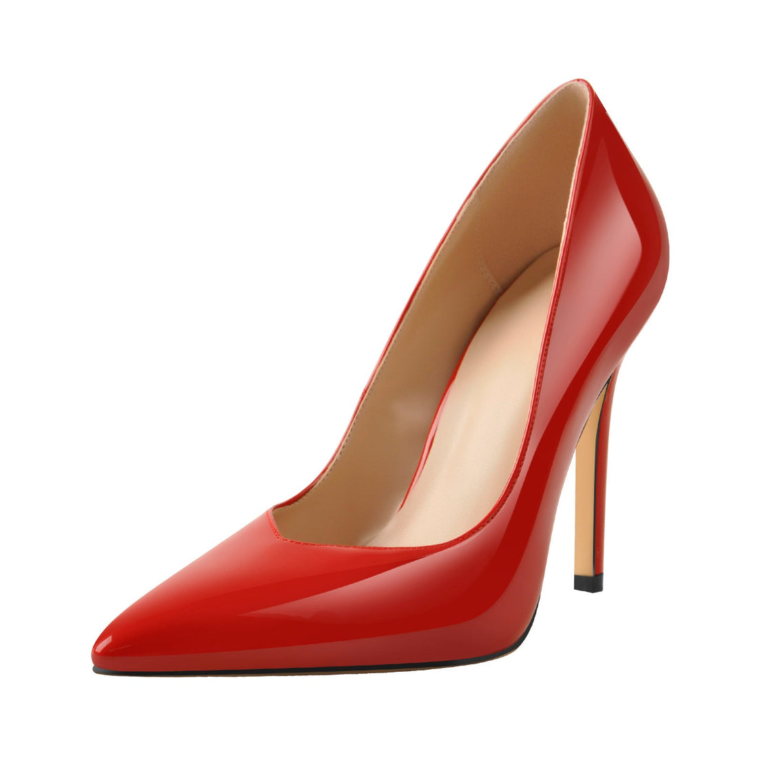 Red Pointed Toe Patent Leather High Heels Stiletto Pumps