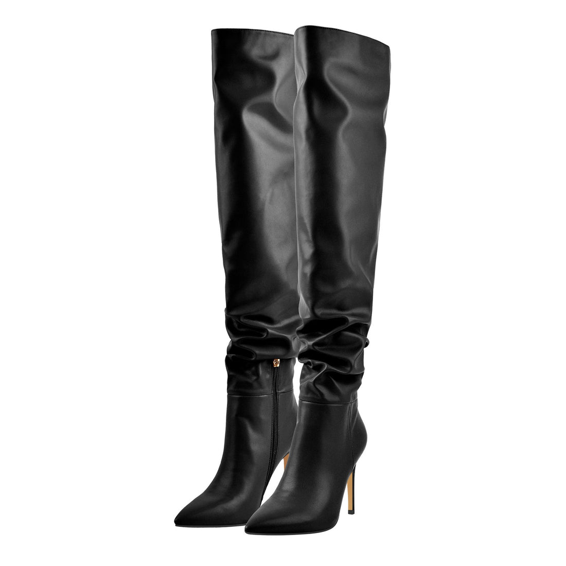 Pointed Toe Tight High Boots 4in Stiletto Heel