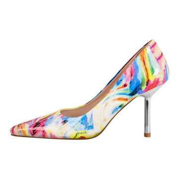 Pointed Toe Gradient Stone Stiletto Pumps