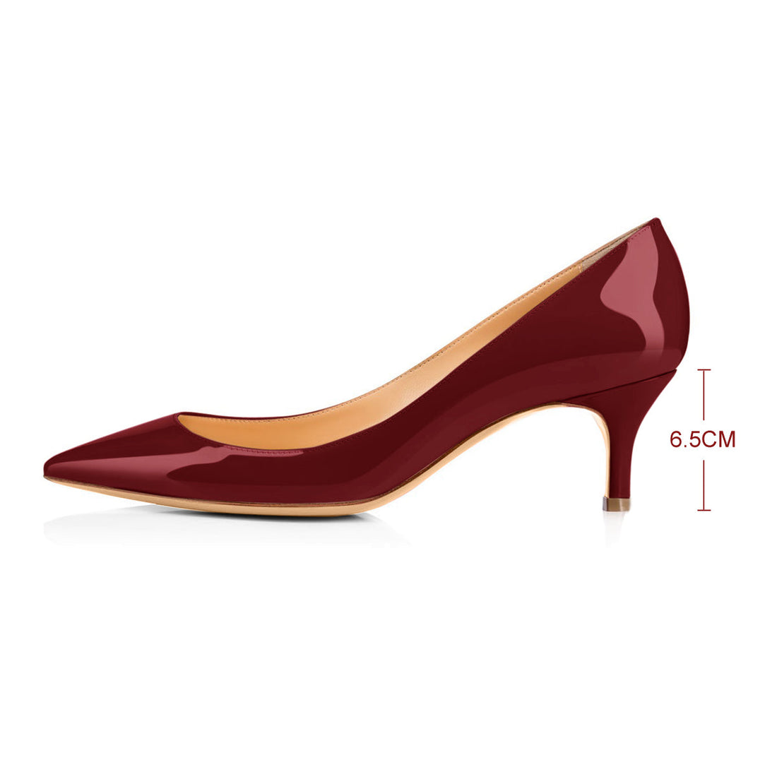 Onlymaker Pumps Burgundy 2.5 inches Heels