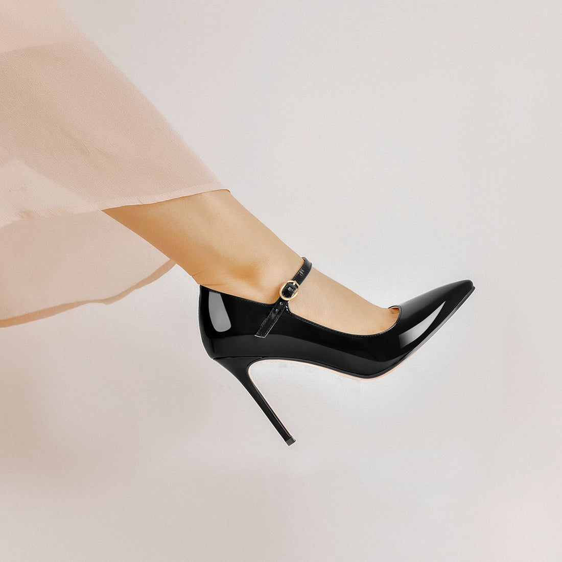 Patent Black Pointed Toe High Heel Stiletto Pumps