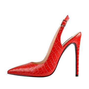 Red Pointed Toe High Heel Sandals Pumps