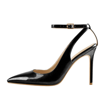 Pointed Toe Ankle Strap Stiletto Pumps